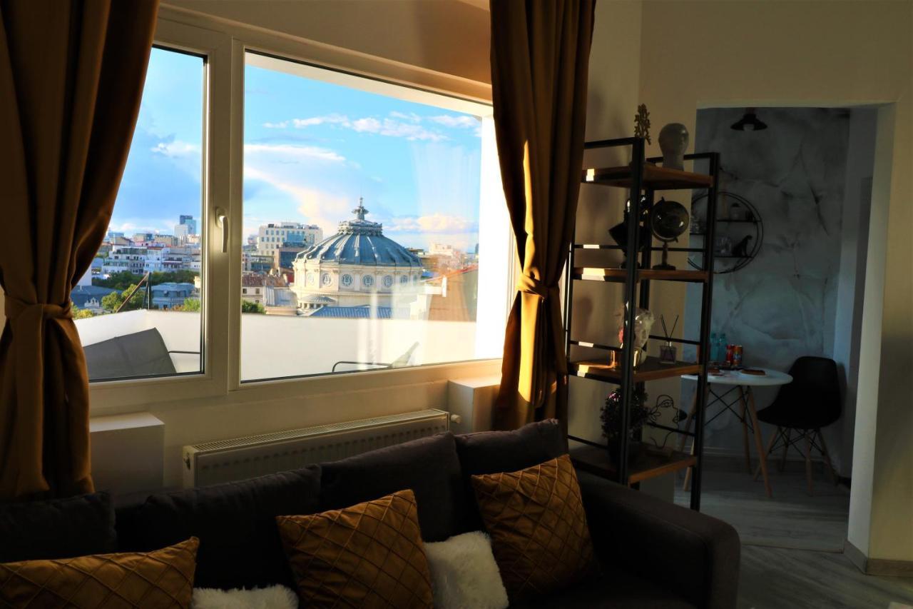 Athenee Palace Apartment - Panoramic View Terrace & Balcony - Free Minibar Bukares Bagian luar foto