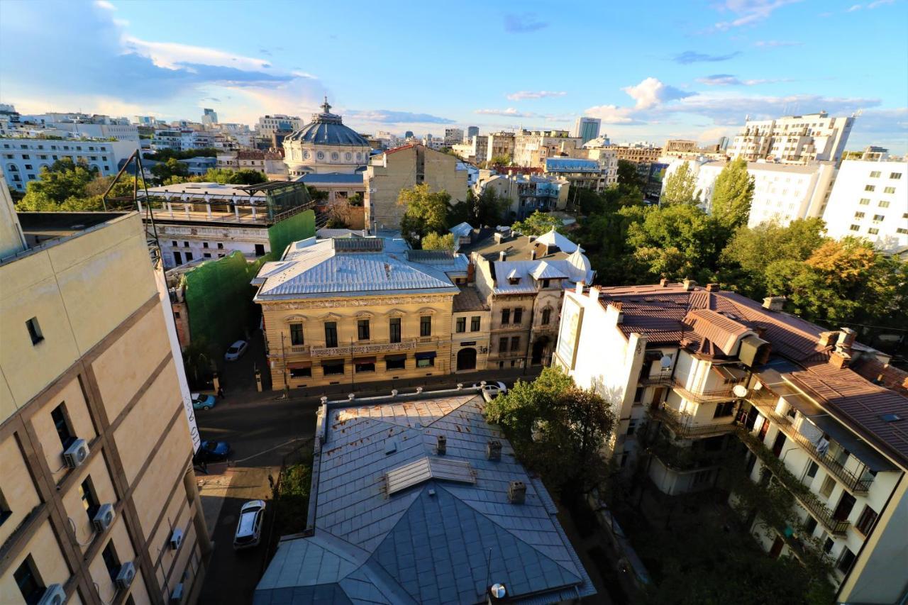 Athenee Palace Apartment - Panoramic View Terrace & Balcony - Free Minibar Bukares Bagian luar foto