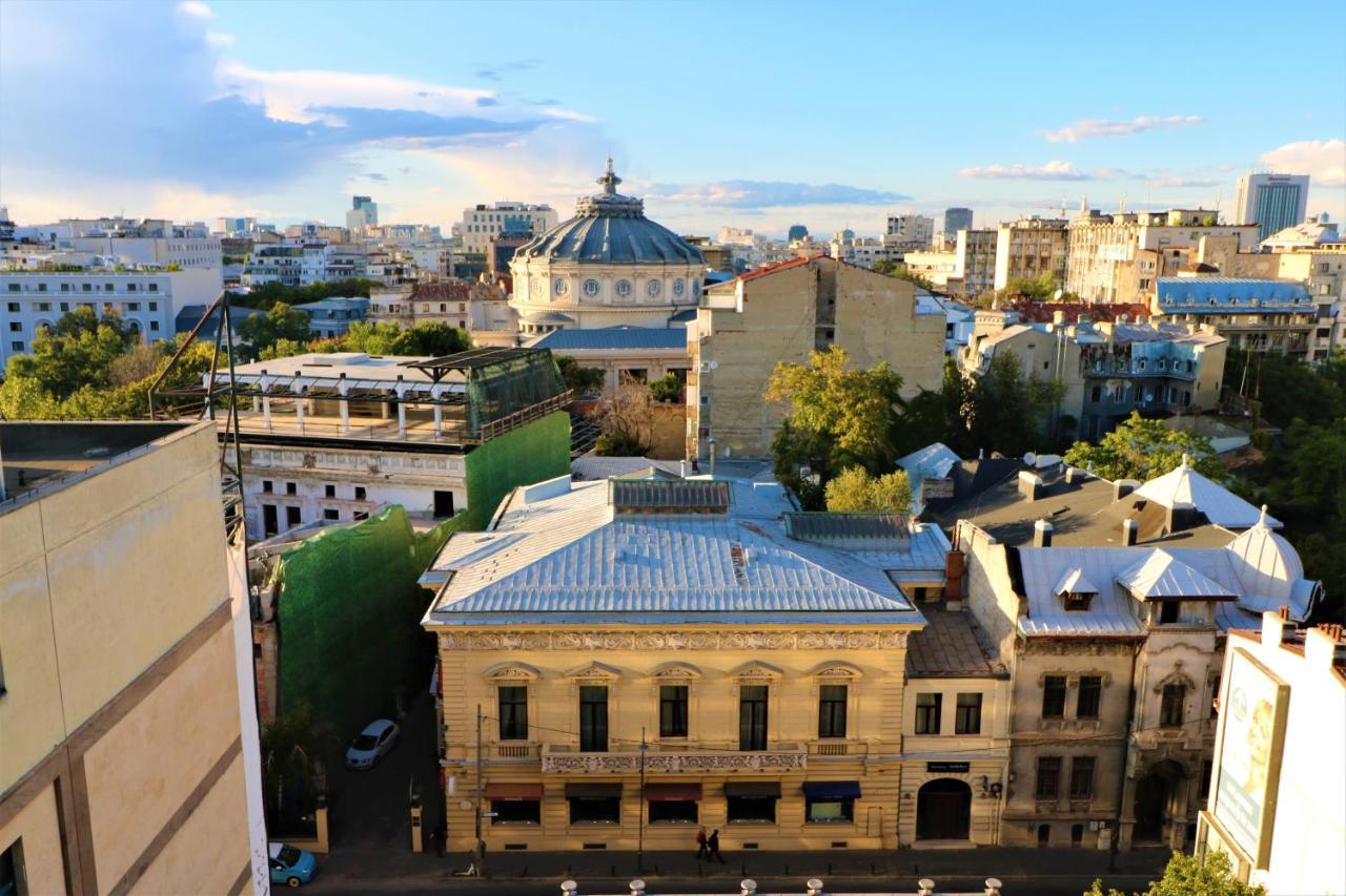 Athenee Palace Apartment - Panoramic View Terrace & Balcony - Free Minibar Bukares Bagian luar foto